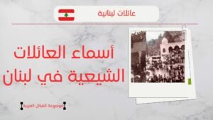 أسماء العائلات الشيعية في لبنان | أكبر عائلة شيعية في لبنان